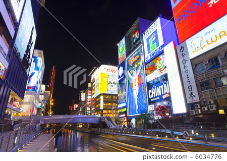 Dotonbori Ebashi Bridge Night view Dotonbori Ebashi Bridge Night view 6034776
