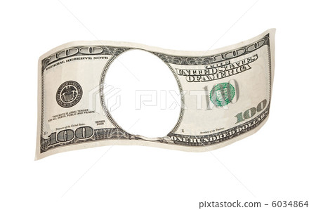 One hundred dollars with a hole One hundred dollars with a hole 6034864