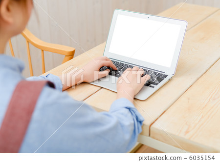 有筆記本電腦的女人 有筆記本電腦的女人 6035154