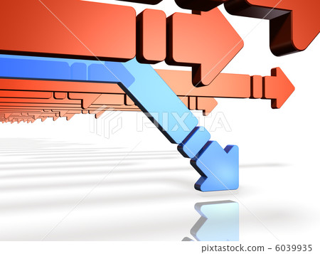 3DCG illustration showing decline 3DCG illustration showing decline 6039935