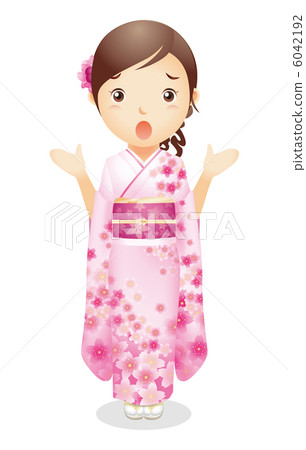 和服形象的女性例證 6042192