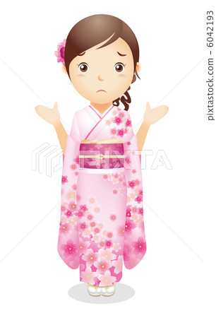 和服形象的女性例證 6042193