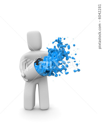 The person splashes from a bucket The person splashes from a bucket 6042281