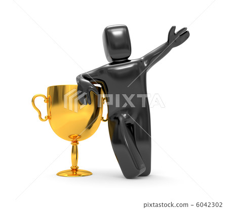 Man and gold cup 6042302