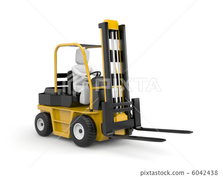 Person drive a Forklift Person drive a Forklift 6042438
