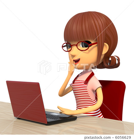 Housewife using a personal computer Housewife using a personal computer 6056629