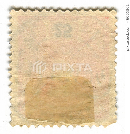 The reverse side of a postage stamp. The reverse side of a postage stamp. 6065861