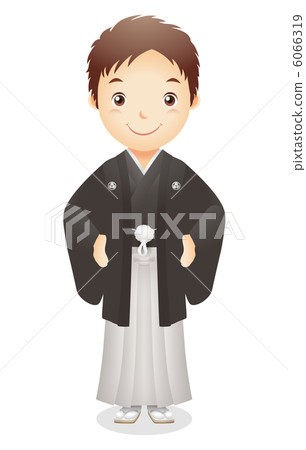 Male illustration of haori and hakama - Stock Illustration [6066319 ...