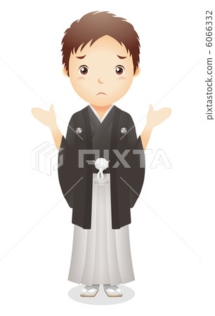 Male illustration of haori and hakama Male illustration of haori and hakama 6066332