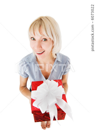 woman with gift woman with gift 6073022