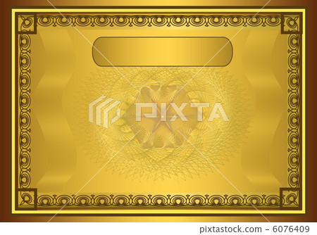 raster Certificate gold, frame vector template - Stock Illustration ...