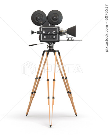 Vintage movie camera. 3d Vintage movie camera. 3d 6076517