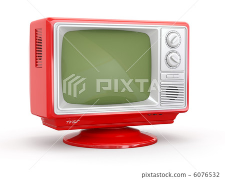 Red vintage retro tv 6076532