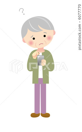 Person who operates mobile phone 6077770