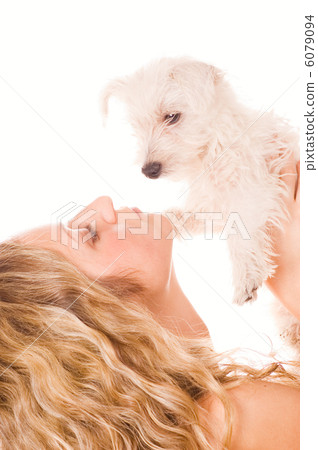 Girl with a puppy 6079094