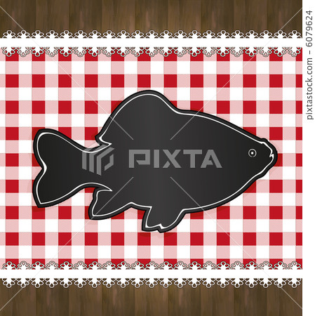 raster blackboard menu tablecloth lace fish 6079624