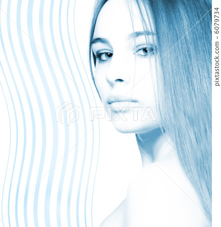 Beautiful girl on abstract background Beautiful girl on abstract background 6079734