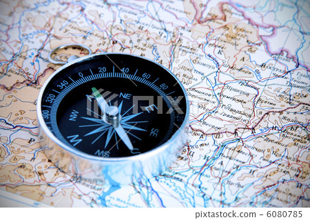 compass on map compass on map 6080785