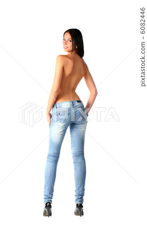 sexy brunette in jeans 6082446