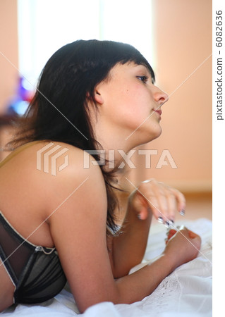 Sexy Brunette In Bed Sexy Brunette In Bed 6082636