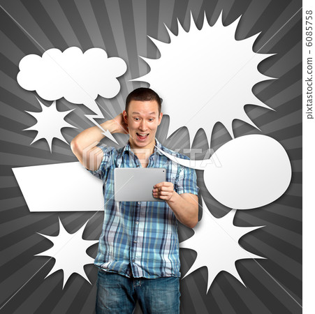 Man With Speech Bubble Man With Speech Bubble 6085758