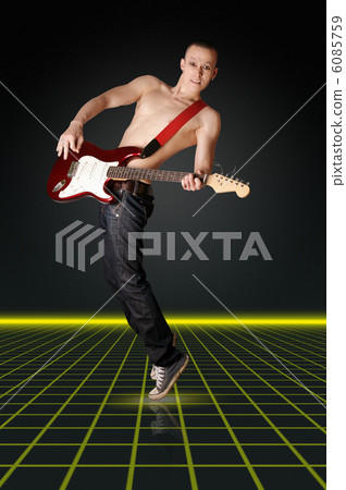 punk man with the guitar punk man with the guitar 6085759