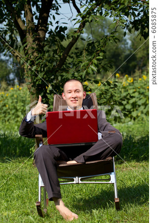 Businessman Working Outdoors Businessman Working Outdoors 6085875