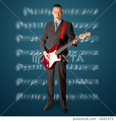 punk man with the guitar punk man with the guitar 6085879