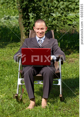 Businessman Working Outdoors Businessman Working Outdoors 6085885