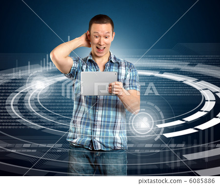 Man With Touch Pad Man With Touch Pad 6085886