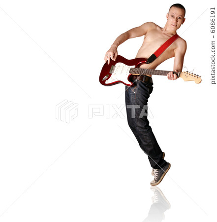 punk man with the guitar punk man with the guitar 6086191