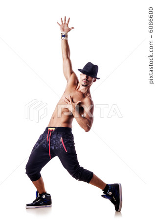 Nude dancer isolated on the white Nude dancer isolated on the white 6086600