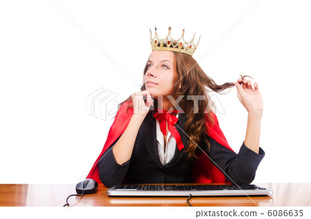 Office queen isolated on the white Office queen isolated on the white 6086635