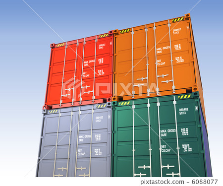 堆疊的容器 6088077