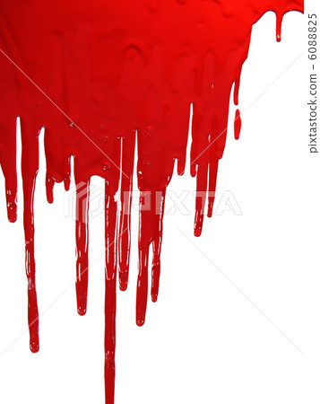 Red paint "blooding" on white. Red paint "blooding" on white. 6088825