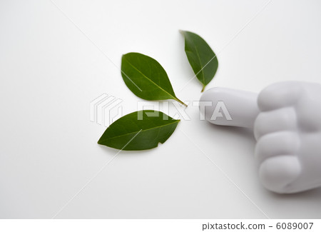 一張環保圖片,圖中用指尖指向一片葉子。 一張環保圖片,圖中用指尖指向一片葉子。 6089007
