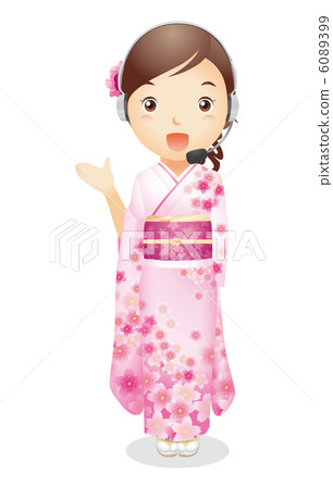 和服形象的女性例證 和服形象的女性例證 6089399