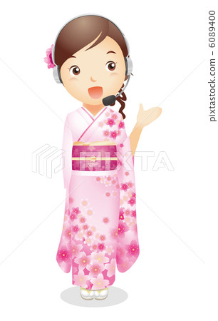 和服形象的女性例證 和服形象的女性例證 6089400