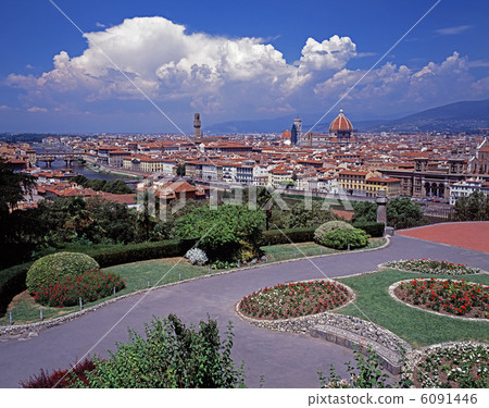 View of the city of Florence from Michelangelo Square 6091446
