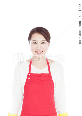 一個圍裙的女人 6091873