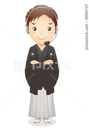 Male illustration of haori and hakama Male illustration of haori and hakama 6094727