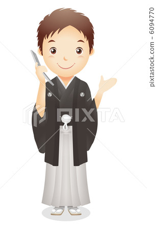Male illustration of haori and hakama Male illustration of haori and hakama 6094770