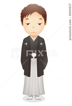 Male illustration of haori and hakama Male illustration of haori and hakama 6094837