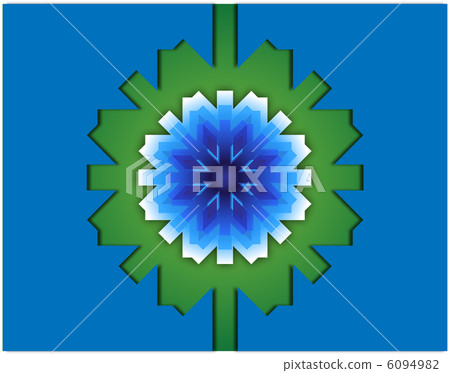 Background Green Snowflake - Stock Illustration [6094982] - PIXTA
