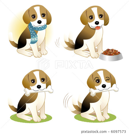 Beagle dog puppy illustration set - Stock Illustration [6097573] - PIXTA