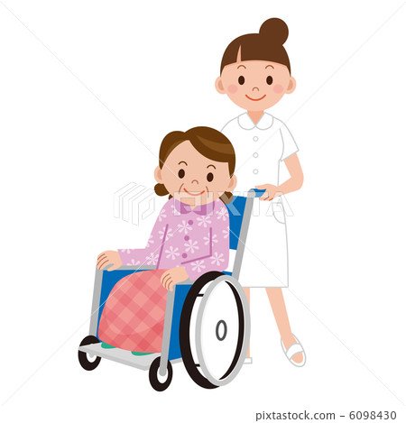 Wheelchair nursing - Stock Illustration [6098430] - PIXTA