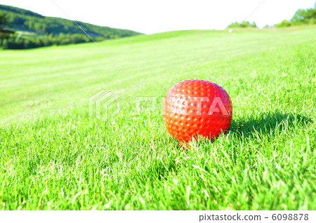 Red golf ball Red golf ball 6098878