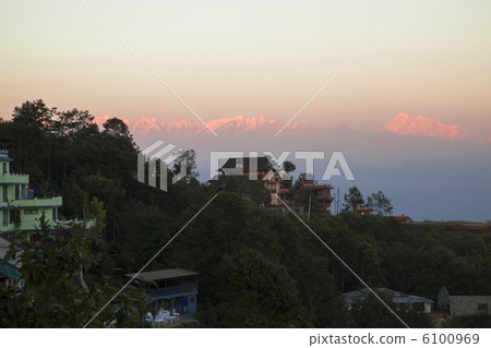 喜馬拉雅山脈日落 6100969