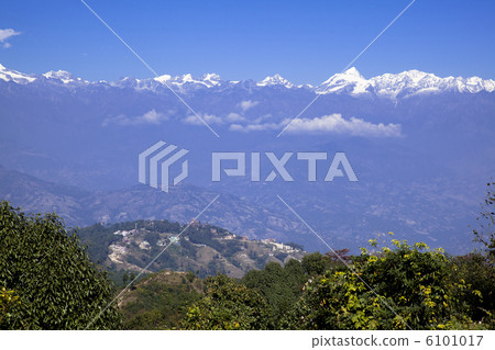 Nagarcot村和喜馬拉雅山脈 Nagarcot村和喜馬拉雅山脈 6101017