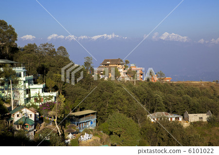 Nagarcot village and Himalaya mountain range 6101022